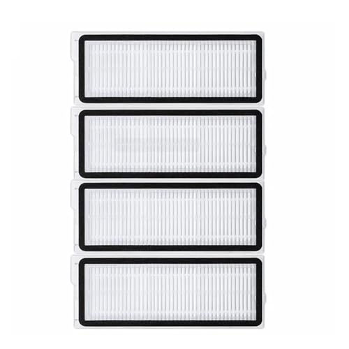 Staubsaugerzubehör Staubbeutel Hauptseitenbürste Hepa-Filter Mopptücher Ersatz, kompatibel for Roborock Q Revo MaxV(4 filter) von JKFMCD