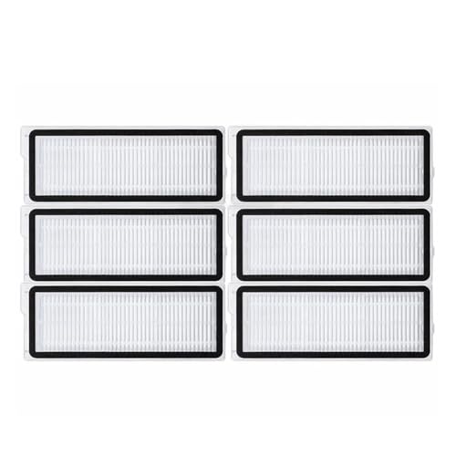 Staubsaugerzubehör Staubbeutel Hauptseitenbürste Hepa-Filter Mopptücher Ersatz, kompatibel for Roborock Q Revo MaxV(6 filter) von JKFMCD