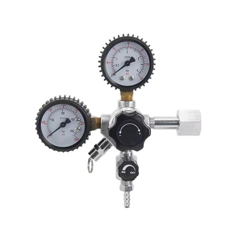 1 Satz Hochleistungs-CO2-Regler mit Doppelanzeige for selbstgebrautes Fassbier – Fassbier-Kegeratoren mit Überdruckventil(CGA320) von JKFNAGOE