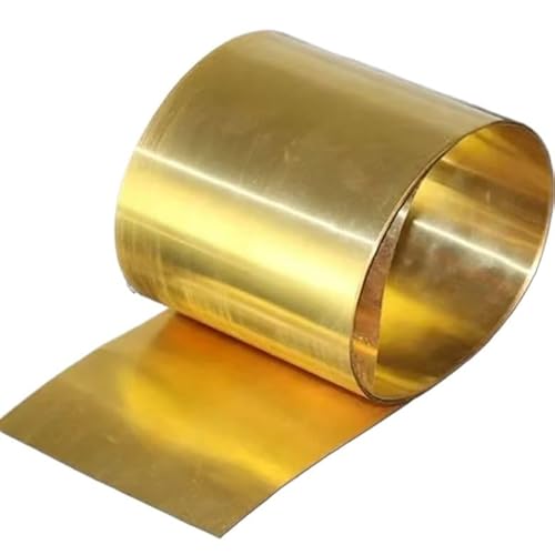 1 Stück H62 Messingfolienrolle – 0,05 mm Dicke, 50–120 mm Breite, 1 m Länge – Messingmaterial for Elektronik, Handwerk(120mm) von JKFNAGOE