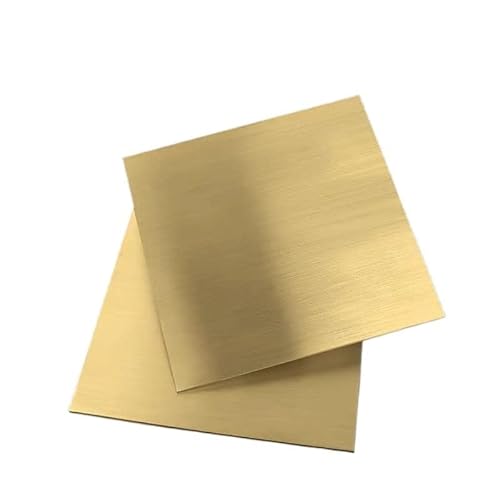 1 Stück Messingblech – 2,5 mm dick, langlebige und vielseitige Metallplatte for Präzisionsteile und Schweißarbeiten(100x100mm) von JKFNAGOE