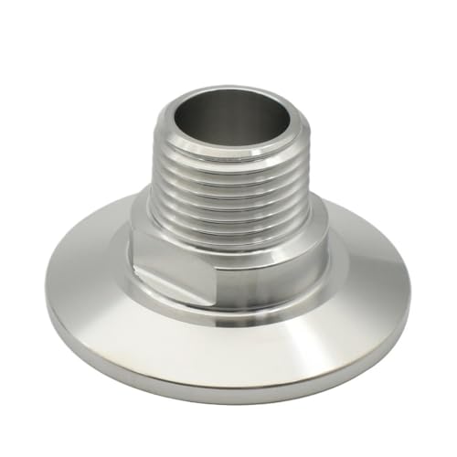 1 Stück Tri-Clamp-Adapter aus Edelstahl – BSPT-Gewindestecker mit Außen- und Innengewinde for das Heimbrauen(3/8inchx50.5mm) von JKFNAGOE