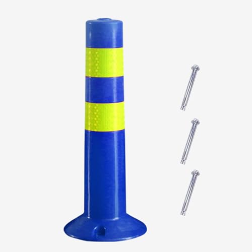 1 Stück hochsichtbare PU-Absperrsäule mit elastischer Säule – flexibler Verkehrspfosten for Einfahrten und Parkplätze(Blue,Tall/17.7in) von JKFNAGOE