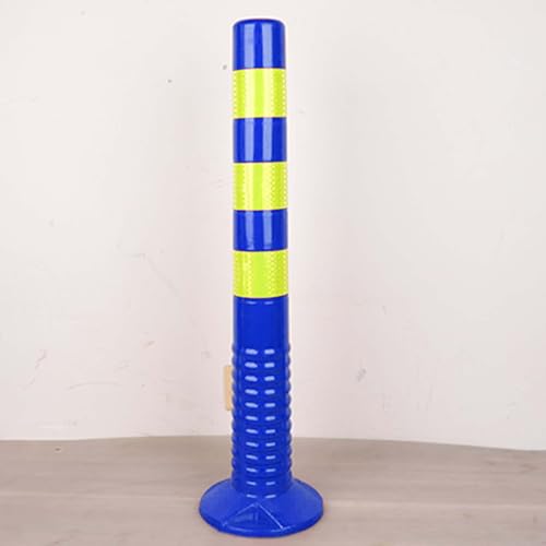 1 Stück hochsichtbare PU-Absperrsäule mit elastischer Säule – flexibler Verkehrspfosten for Einfahrten und Parkplätze(Blue,Tall/29.5in) von JKFNAGOE