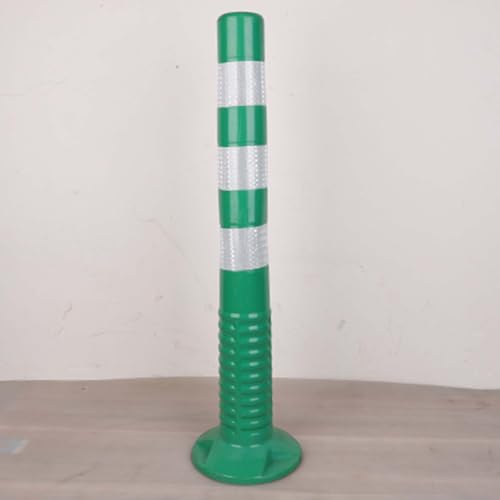 1 Stück hochsichtbare PU-Absperrsäule mit elastischer Säule – flexibler Verkehrspfosten for Einfahrten und Parkplätze(Green,Tall/29.5in) von JKFNAGOE