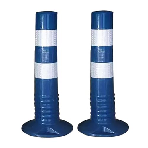 Verkehrsabsperrung for Einfahrten – 18" und 30" flexible PU-Kunststoffkegel for Autobahnen, Straßen, Einfahrten und Baustellen(Blue,2 Pack/17.7in) von JKFNAGOE