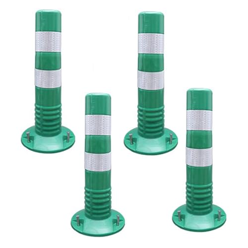 Verkehrsabsperrung for Einfahrten – 18" und 30" flexible PU-Kunststoffkegel for Autobahnen, Straßen, Einfahrten und Baustellen(Green,4 Pack/17.7in) von JKFNAGOE