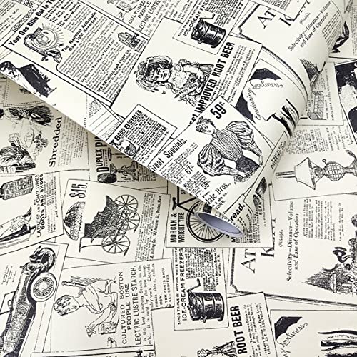 JKGHK Tapete Selbstklebende Tapete Retro-Stil Bedrucktes Stickpapier Einfach Anzubringen Abzieh- Und Klebetapete (0,45 X 6 M) von JKGHK
