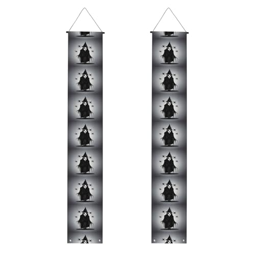 JKIEGOQ Schwarzes und Halloween-Geisterbild, Abschluss-Veranda, Banner – stabil, langlebig, waschbar und wiederverwendbar, Abschlussdekoration, 30,5 x 180,9 cm JKIEGOQ Schwarzes und Halloween-Geisterbild, Abschluss-Veranda, Banner – stabil, langlebig, waschbar und wiederverwendbar, Abschlussdekoration, 30,5 x 180,9 cm von JKIEGOQ