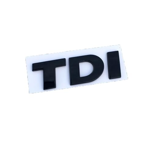 JKIOHG Auto Logo Emblem Badge für V6 V8 TDI TSI, 3D Körper Frontklappe Kofferraum Heckklappen Logo Aufkleber Buchstaben Emblem Abzeichen-Zubehör,C-Black von JKIOHG