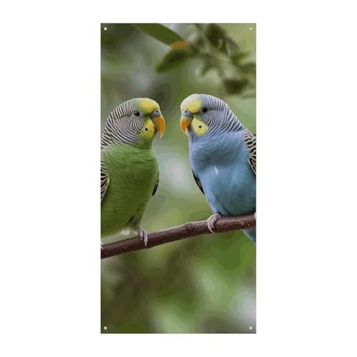Blaue und grüne Sittiche Türabdeckung Banner Willkommen Eingang Schild Party Banner Urlaub Party Dekorationen Geburtstag Banner für festliche Feiern 70 x 35,4 Zoll Blaue und grüne Sittiche Türabdeckung Banner Willkommen Eingang Schild Party Banner Urlaub Party Dekorationen Geburtstag Banner für festliche Feiern 70 x 35,4 Zoll von JKLQWH