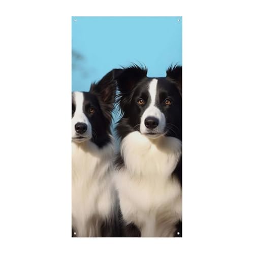 Border Collie Türabdeckung Banner Willkommen Eingang Schild Party Banner Urlaub Party Dekorationen Geburtstag Banner für festliche Feiern 178,8 x 89,9 cm Border Collie Türabdeckung Banner Willkommen Eingang Schild Party Banner Urlaub Party Dekorationen Geburtstag Banner für festliche Feiern 178,8 x 89,9 cm von JKLQWH