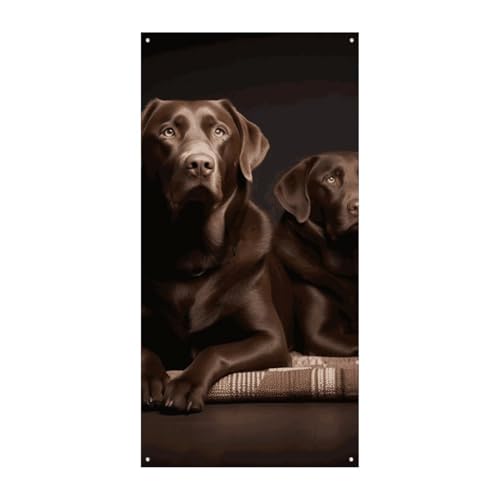 Brauner Labrador Retriever Türabdeckung Banner Willkommen Eingang Schild Party Banner Urlaub Party Dekorationen Geburtstag Banner für festliche Feiern 70 x 35,4 Zoll Brauner Labrador Retriever Türabdeckung Banner Willkommen Eingang Schild Party Banner Urlaub Party Dekorationen Geburtstag Banner für festliche Feiern 70 x 35,4 Zoll von JKLQWH