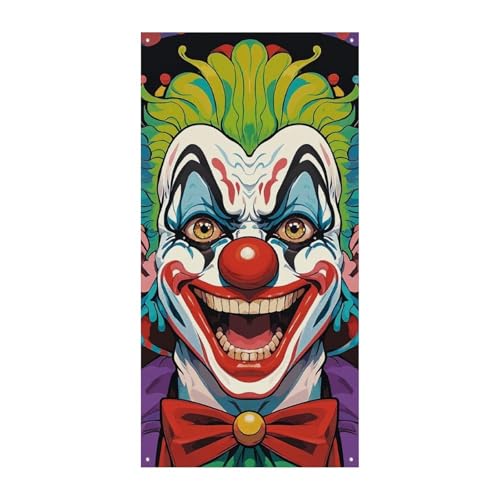 Clowns Türabdeckung Banner Willkommen Eingang Schild Party Banner Urlaub Party Dekorationen Geburtstag Banner für festliche Feiern 70 x 35,4 Zoll von JKLQWH