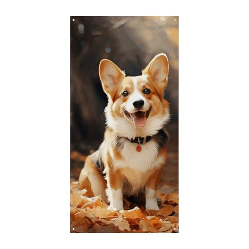 Corgi Hunde-Türabdeckung Banner Willkommen Eingang Schild Party Banner Urlaub Party Dekorationen Geburtstag Banner für festliche Feiern 178,8 x 89,9 cm Corgi Hunde-Türabdeckung Banner Willkommen Eingang Schild Party Banner Urlaub Party Dekorationen Geburtstag Banner für festliche Feiern 178,8 x 89,9 cm von JKLQWH