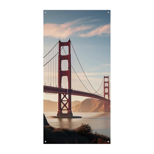Golden Gate Bridge Türabdeckung Banner Willkommen Eingang Schild Party Banner Urlaub Party Dekorationen Geburtstag Banner für festliche Feiern 70 x 35,4 Zoll Golden Gate Bridge Türabdeckung Banner Willkommen Eingang Schild Party Banner Urlaub Party Dekorationen Geburtstag Banner für festliche Feiern 70 x 35,4 Zoll von JKLQWH