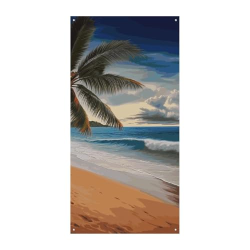 Kokospalme Sandstrand Türabdeckung Banner Willkommen Eingang Schild Party Banner Urlaub Party Dekorationen Geburtstag Banner für festliche Feiern 178,8 x 89,9 cm Kokospalme Sandstrand Türabdeckung Banner Willkommen Eingang Schild Party Banner Urlaub Party Dekorationen Geburtstag Banner für festliche Feiern 178,8 x 89,9 cm von JKLQWH
