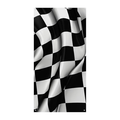 Schwarz Weiß karierte Flaggen Türabdeckung Banner Willkommen Eingang Schild Party Banner Urlaub Party Dekorationen Geburtstag Banner für festliche Feiern 70 x 35,4 Zoll Schwarz Weiß karierte Flaggen Türabdeckung Banner Willkommen Eingang Schild Party Banner Urlaub Party Dekorationen Geburtstag Banner für festliche Feiern 70 x 35,4 Zoll von JKLQWH