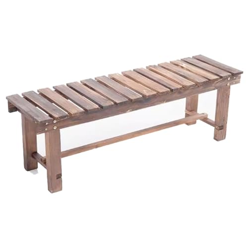 JKODE Gartenbank aus massivem Tannenholz – 35,4/47 Zoll, pastoraler Stil for Außenbereiche(1.2m) von JKODE