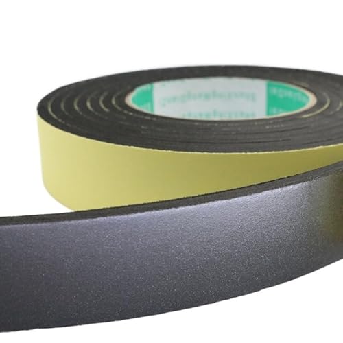 JKODE Stark haftendes schwarzes EVA-Schaumgummiband – wasserdichtes einseitiges Klebeband, 2/3/4/5 m, Tür-/Fensterdichtung(15mmx5mmx3Meters) von JKODE