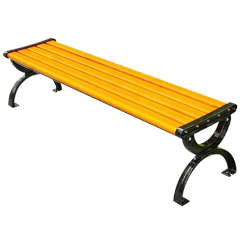 JKODE Wetterfeste Gartenbank for 2 Personen im Freien – 120/150 cm große Terrassenbank ohne Rückenlehne, langlebig und einfach zu montieren(1.5m) von JKODE