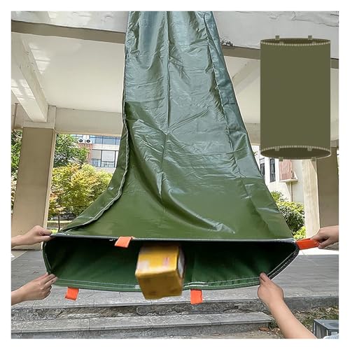 Robuste Entladerutsche aus Segeltuch – 20 m lange Anti-Fall-Planenrutsche for einfachen Frachttransport(Green,18x2m) von JKODE