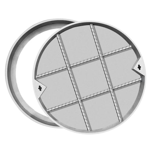 Unsichtbarer versenkter Schachtdeckel - Runder Inspektionskammerdeckel aus Edelstahl 304 for den Außenbereich(Dia 800mm) von JKODE