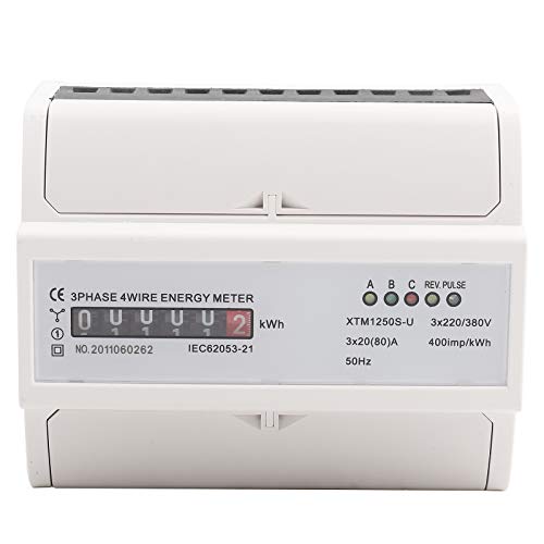 3-Phase 4 Draht-Digital KWH-Meter, Kilowatt-Stunde Energiemessel mit 6-stelliger LCD-Display, 220 V/380 V AC, 50 Hz Frequenz, 400IMP/kWh, für den Heim- und Industriegebrauch 3-Phase 4 Draht-Digital KWH-Meter, Kilowatt-Stunde Energiemessel mit 6-stelliger LCD-Display, 220 V/380 V AC, 50 Hz Frequenz, 400IMP/kWh, für den Heim- und Industriegebrauch von JKOKPMG