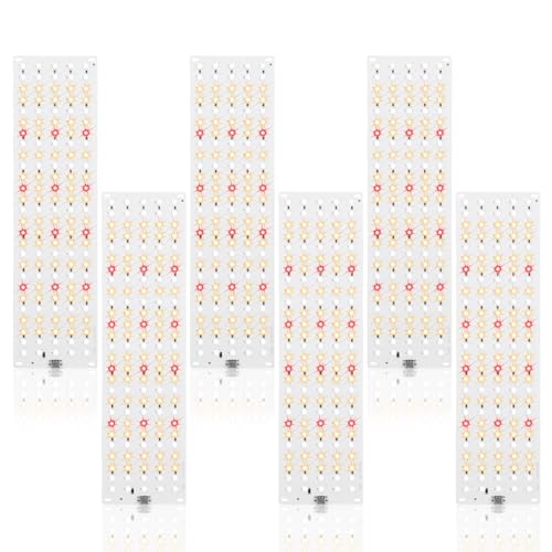 810 LEDs Pflanzenlampe - 6 Stück LED Vollspektrum Doppelschalter, Pflanzenleuchte, Pflanzenlicht Wachsen licht mit 3/9/12H Zeitschaltuhr 10 Arten von Helligkeit für Zimmerpflanzen [Energieklasse B] von JKOKPMG