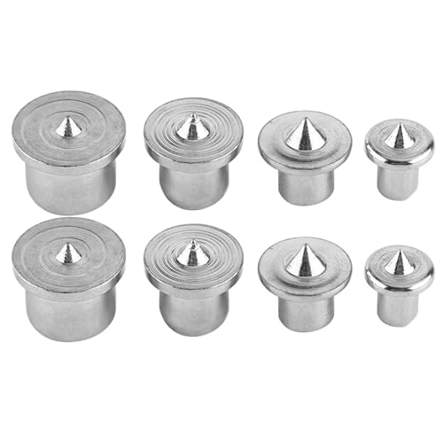 8pcs Dowel -Center -Punkte Set, Präzisionsstahl -Dübelstifte für Holzbearbeitung, 6 mm 8 mm 10 mm 13 mm Ausrichtungsmarkierungen, Bohranleitung für genaue Verbindungen, lebige (Hohl) von JKOKPMG