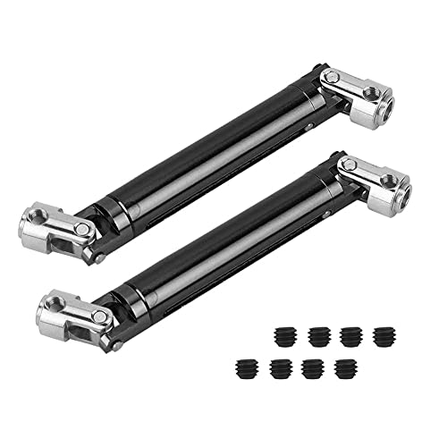 Alloy -Antriebswellen -Kit RC -Auto -Upgrade -Teile Hochleistungsdauere Ersatzübertragungswelle für RGT 86100 1/10 RC Crawler Black Silver Blue Titanium 15 cm (Schwarz) von JKOKPMG