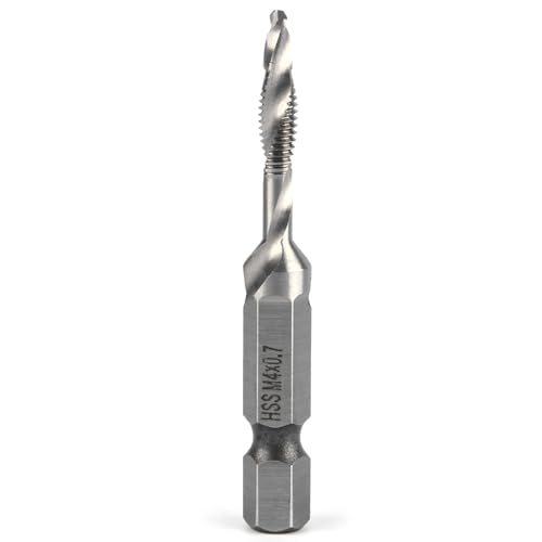 Health Gear Hex Shank Bohrbits Set - M4 Combo -Bohrer & 1/4 HSS -Tap -Bohrer für Holz, Plastik, Aluminium - 6 Größen (M3 -M10) für DIY-, Auto-, Holzbearbeitungs- und von JKOKPMG