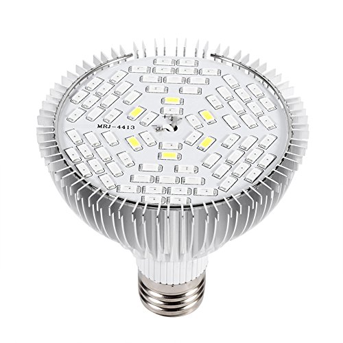 JKOKPMG Pflanzenlampe, LED Vollspektrum, 1 Stück Pflanzenleuchte, Pflanzenlicht Wachsen licht mit 3/9/12H Zeitschaltuhr 10 Arten von Helligkeit für Zimmerpflanzen von JKOKPMG