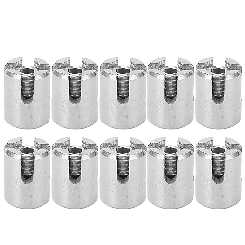 Kreuzkabelklemme, Edelstahl-Drahtseilbefestigung, 10 Stück, für Geländer im Garten und Innenbereich, lebiger Edelstahl 316 (M8 3mm) (M10 4mm) von JKOKPMG