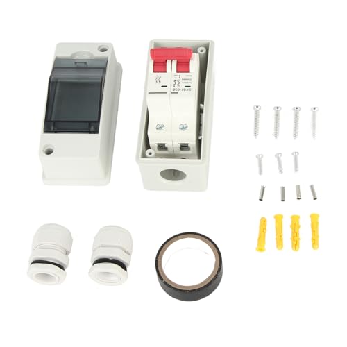 PV Solar Trennschalter Photovoltaik Schaltung Isolator Miniatur RV Breaker Box DC500V IP65 Wasserdicht (16a) von JKOKPMG
