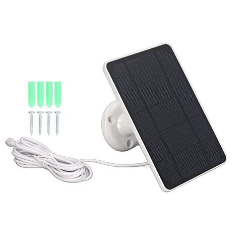 Solarpanel Batterie Ladegerät 4W Hocheffizienz MICRO USB Tragbares Solarpanel für Überwachungskameras Solar -Ladellichter Wasserpumpe ABS Monokristalline Silizium (Schwarz) (Weiß) von JKOKPMG