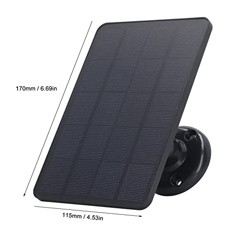 Solarpanel Batterie Ladegerät 4W Hocheffizienz MICRO USB Tragbares Solarpanel für Überwachungskameras Solar -Ladellichter Wasserpumpe ABS Monokristalline Silizium (Schwarz) von JKOKPMG
