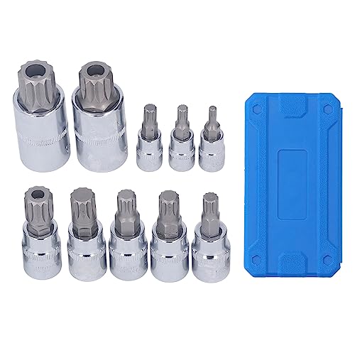Triple Square Spline Bit Socket Set 10 PCs CRV -Material Polished Oberfläche mit Speicherbox für die Reparatur und Wartung von Automobilmaschinen Triple Square Spline Bit Socket Set 10 PCs CRV -Material Polished Oberfläche mit Speicherbox für die Reparatur und Wartung von Automobilmaschinen von JKOKPMG