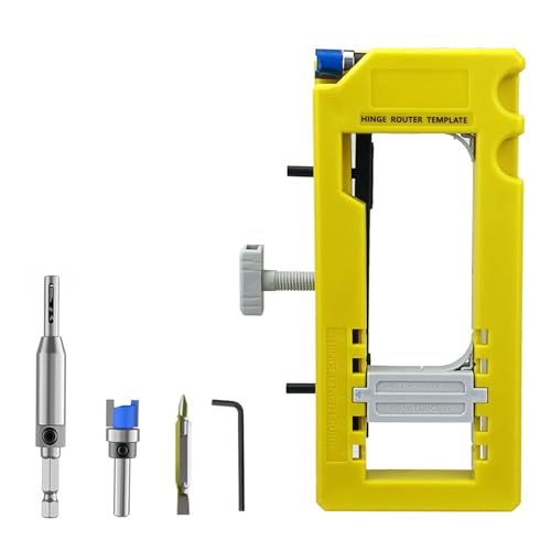 Türscharnier Router Jig Einstellbare Holzbearbeitungsvorlage für die Installation von Schranktüren mit Kunststoffmaterial Mortiser 3 bis 5 Zoll Scharnierlänge Leitungsführung Türscharnier Router Jig Einstellbare Holzbearbeitungsvorlage für die Installation von Schranktüren mit Kunststoffmaterial Mortiser 3 bis 5 Zoll Scharnierlänge Leitungsführung von JKOKPMG
