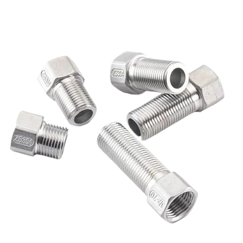 304 Edelstahl 1/2 "BSP Innen-Außengewinde Verlängerungsgelenk for Verbinden von Rohren und Ventilen Wasserrohrverschraubungen(10PCS) von JKPQQEHV