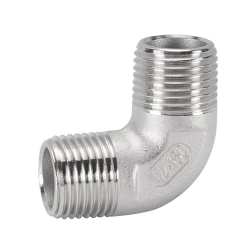 304 Edelstahl 90 Grad Ellenbogen Dn6 DN8 DN10 DN15 DN20 DN25 DN32 1/2 "BSPT for Verbinden Rohre Und Ventile(M-M,1-1/2") von JKPQQEHV