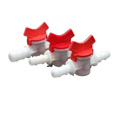 JKPQQEHV 1Pcs PVC Schlauch Barb Zwei Weg Kunststoff Ball Ventil Aquarium Garten Micro Bewässerung Stecker(8-8mm) von JKPQQEHV