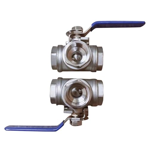 JKPQQEHV Langer Griff 1-1/2 Zoll BSP Innengewinde 304 Edelstahl T-Kugelhahn SS304 Wasserhahn TL Typ 3 Wege Rohrverschraubung(T Type) von JKPQQEHV