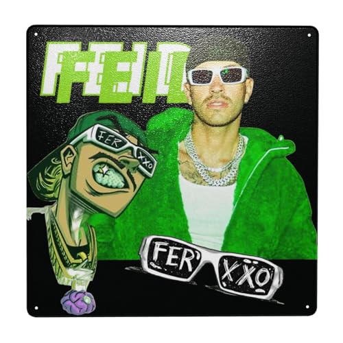 Feids SongWriter Produzent Ferxxos Metall-Blechschild Retro Dekor Plakette Dekorative Blechmalerei Wandkunst Neuheit Poster Heimdekoration für Wohnzimmer Eisenplatte Malerei Wanddekoration Geschenk von JKSISNIXK