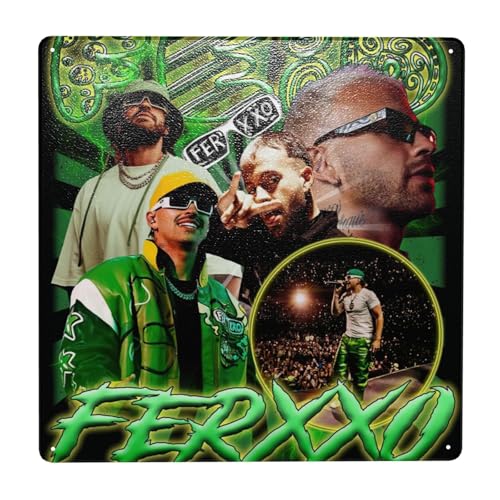 Feids SongWriter Produzent Ferxxos Metall-Blechschild Vintage Dekor Plakette Dekorative Blechmalerei Wandkunst Lustiges Poster Heimdekoration für Wohnzimmer Eisenplatte Malerei Wanddekoration Geschenk von JKSISNIXK
