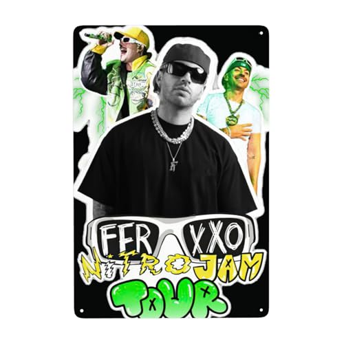 Feids SongWriter Produzent Ferxxos Metall-Blechschild Vintage Dekor Plakette Dekorative Blechmalerei Wandkunst Schönes Poster Heimdekoration für Garage Eisenplatte Malerei Wanddekoration Geschenk zum von JKSISNIXK