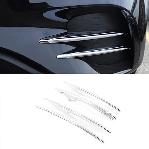 Nebelscheinwerfer Gitter Für Mercedes Für Benz E-Klasse W213 2021 ABS Auto Nebelscheinwerfer Dekoration Streifen Abdeckung Trim Stoßstange Grille Trim Nebelscheinwerfer Abdeckung ( Color : Silber ) von JKSM