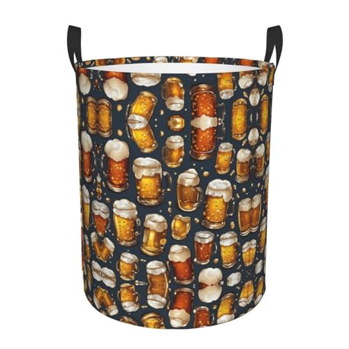 Bier-Wäschekorb, freistehend, wasserdicht, mit einfachen Tragegriffen in Waschküche, Schlafzimmer, Badezimmer Bier-Wäschekorb, freistehend, wasserdicht, mit einfachen Tragegriffen in Waschküche, Schlafzimmer, Badezimmer von JKXUN