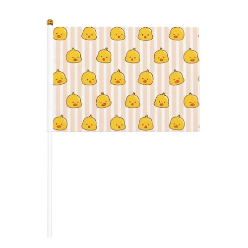 Cartoon-Bild-Ente 6 Stück & 10 Stück Handflagge, Banner auf Stab, kleine Flaggen für Paraden, Party, Bar, Geburtstag Cartoon-Bild-Ente 6 Stück & 10 Stück Handflagge, Banner auf Stab, kleine Flaggen für Paraden, Party, Bar, Geburtstag von JKXUN