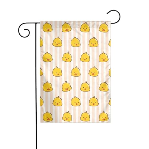 Cartoon-Bild-Ente Gartenflagge, doppelseitig, 30,5 x 45,7 cm, Flaggen für Outdoor-Urlaubsdekorationen, langlebige Hofflagge Cartoon-Bild-Ente Gartenflagge, doppelseitig, 30,5 x 45,7 cm, Flaggen für Outdoor-Urlaubsdekorationen, langlebige Hofflagge von JKXUN